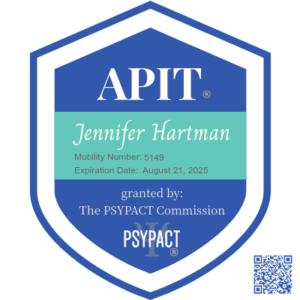 Certificate for credential Authority to Practice Interjurisdictional Telepsychology